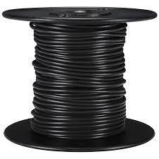 Wire, Black, 8AWG, MTW, Tinned