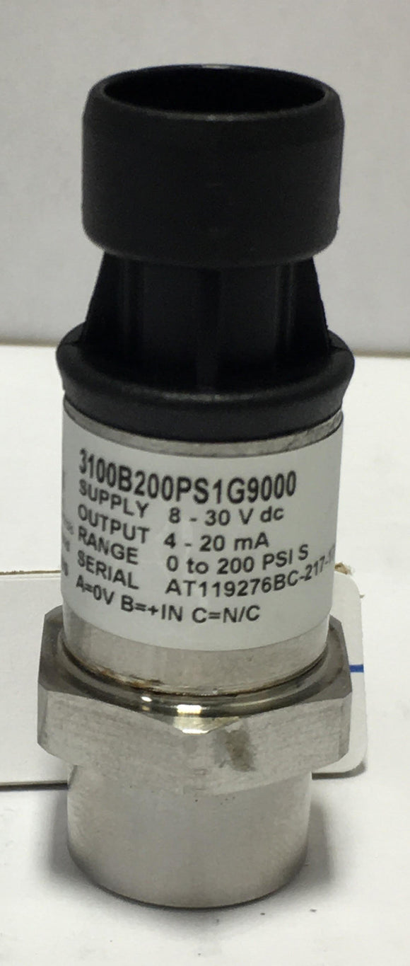 Sensor, Low Pressure, 0-200PSIG, 4-20mA, Stainless