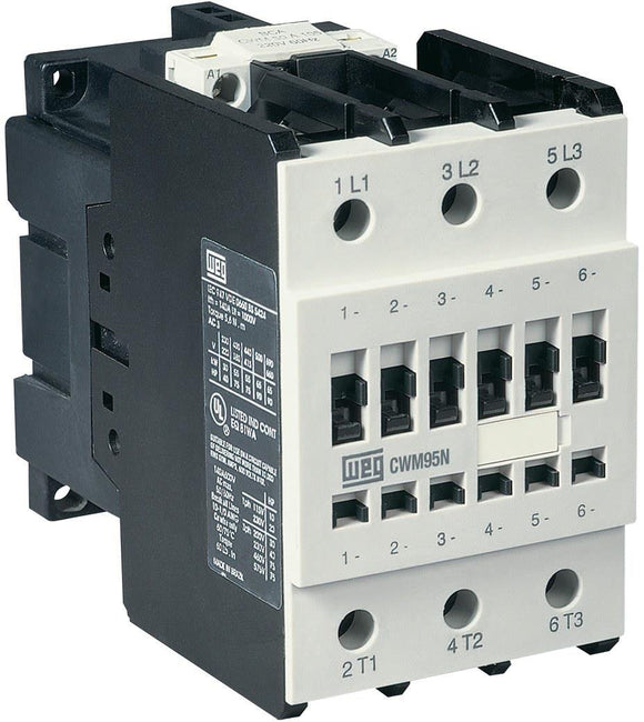 Elec,Contactor,NEMA Size-3,AC Non-Reversing,Coil 120VAC,Open,3P