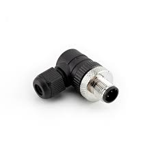 FIELD WIREABLE CONNECTOR,4 PIN,BLACK, PG7 CABLE GLAND, ACCEPTS 4-6 MM CABLE DIAMETER, SCREW TERMINALS, ACCEPTS UP TO 18 AWG CONDUCTORS, 90C, 125VAC/150VDCV, 4 A, RIGHT ANGLE
