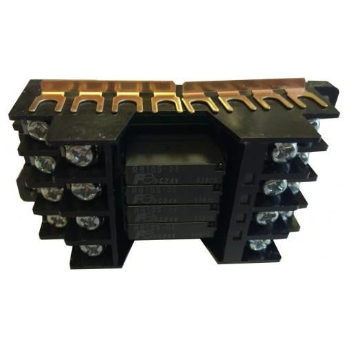 Relay, bank with 4 Relays, 5A, SPST, 24VDC Coil