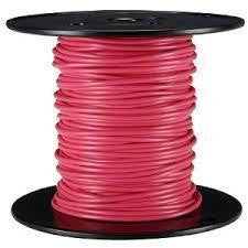 Wire, Red, 16AWG, MTW, Tinned